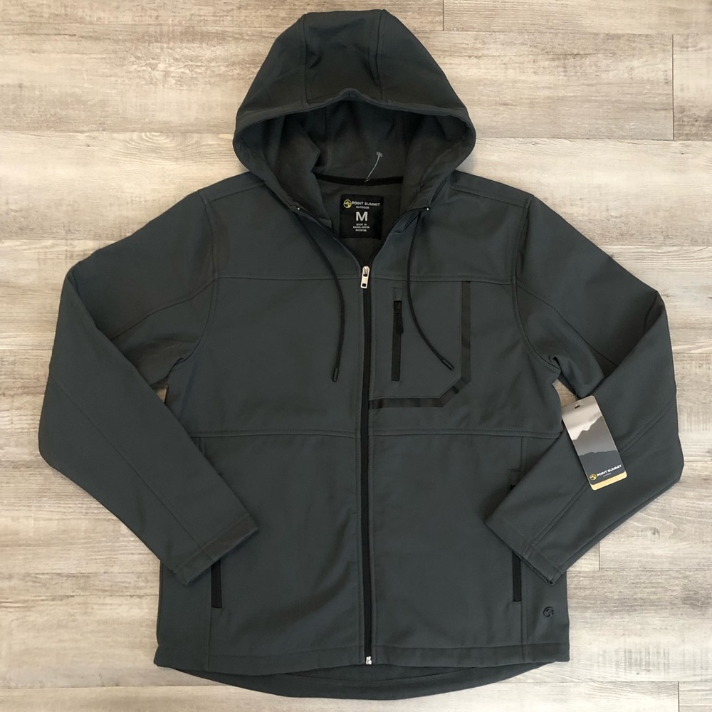 Point Summit Outdoor Gray Men’s Jacket - Picture 2 of 11